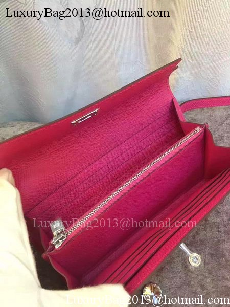 Hermes Kelly Wallet Epsom Leather H009 Rose Hermes Kelly Wallet Epsom Leather H009 Rose
