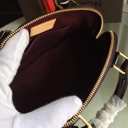 Louis Vuitton Monogram Vernis Alma BB M91606 Brown Louis Vuitton Monogram Vernis Alma BB M91606 Brown