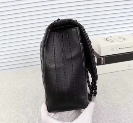Chanel Maxi Classic Flap Bag Chevron Sheepskin Leather A58601 Black Chanel Maxi Classic Flap Bag Chevron Sheepskin Leather A58601 Black