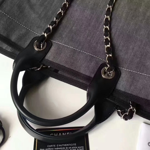 Chanel Medium Original Canvas Leather Tote Shopping Bag 66941A Chanel Medium Original Canvas Leather Tote Shopping Bag 66941A