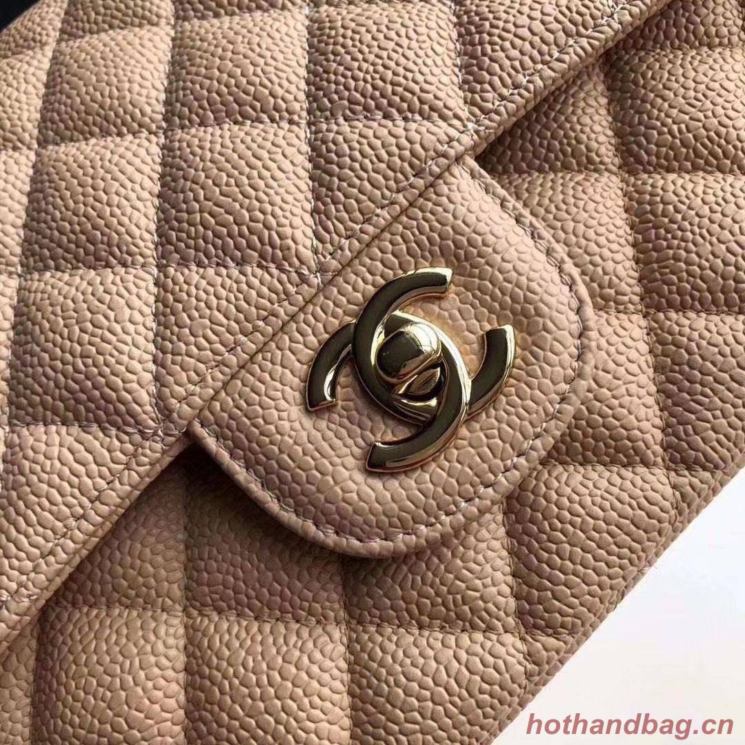 Chanel Double Flaps Bags Apricot Original Caviar Leather A1112 Gold or Silver Chanel Double Flaps Bags Apricot Original Caviar Leather A1112 Gold or Silver