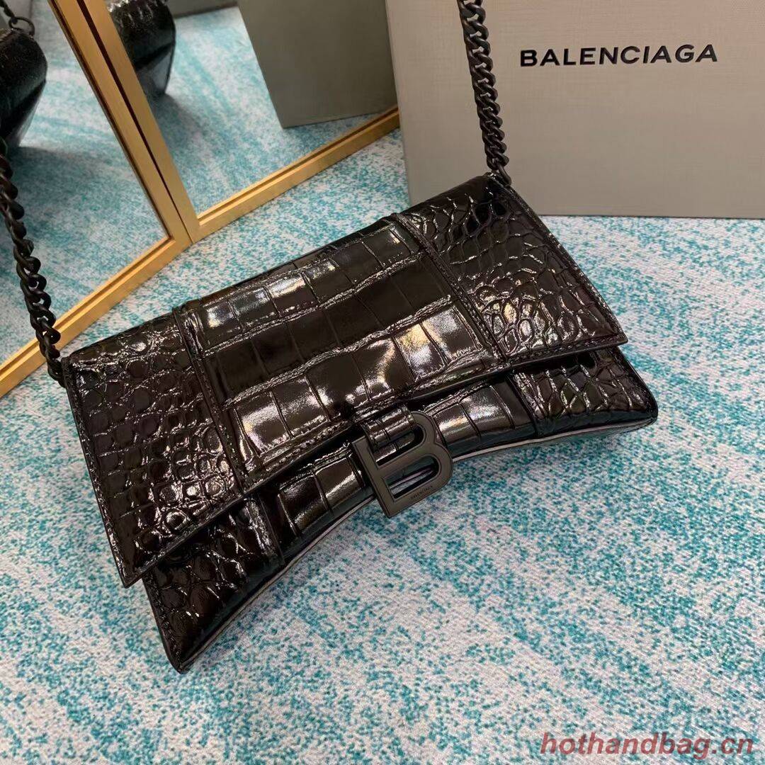 Balenciaga HOURGLASS CHAIN BAG B164497 black Balenciaga HOURGLASS CHAIN BAG B164497 black