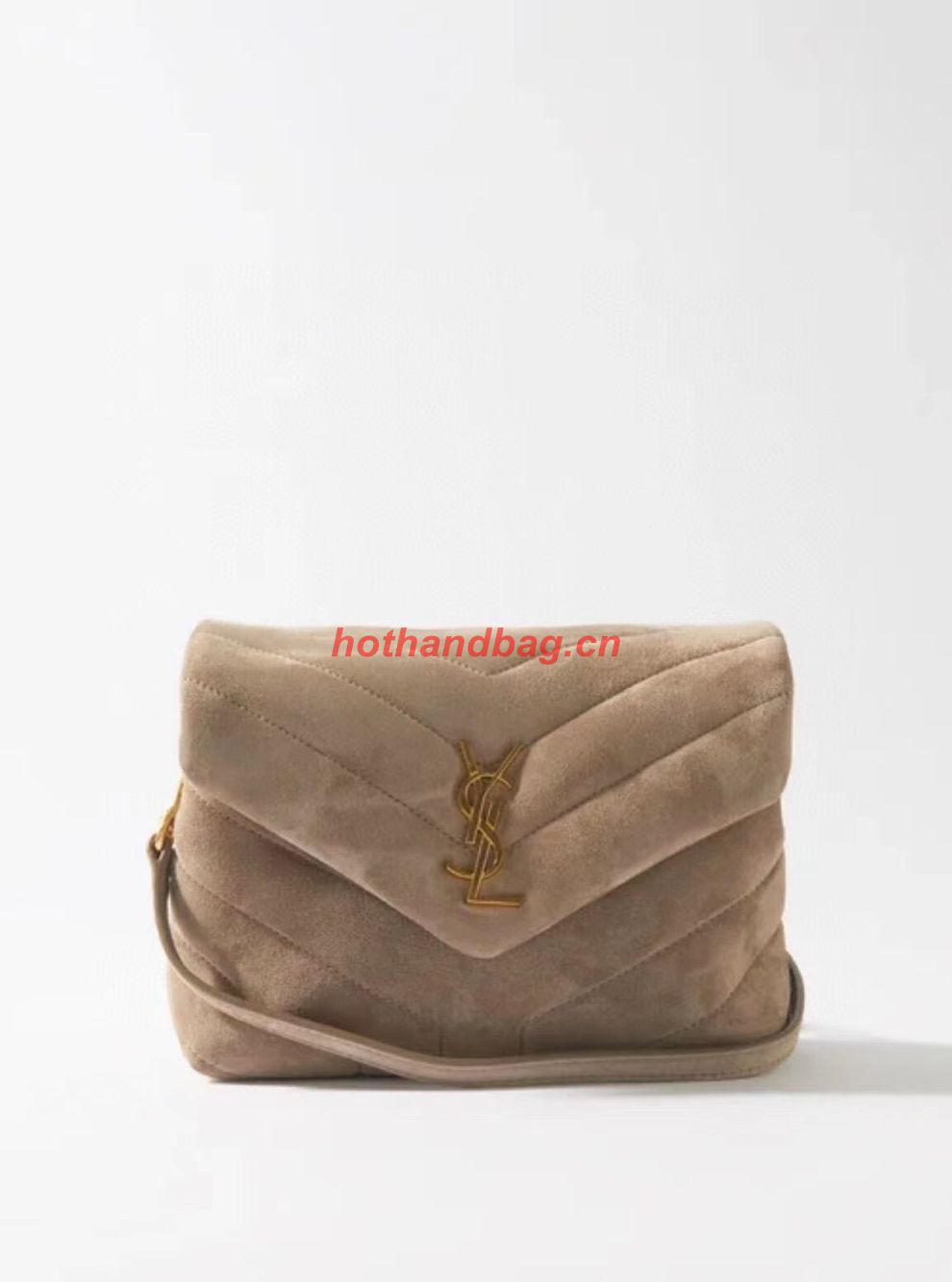 SAINT LAURENT LOULOU SMALL CHAIN BAG IN QUILTED Y SUEDE 4946991 TAUPE SAINT LAURENT LOULOU SMALL CHAIN BAG IN QUILTED Y SUEDE 4946991 TAUPE