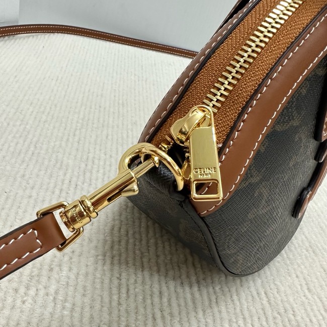 Celine IN TRIOMPHE CANVAS AND CALFSKIN 122262 TAN