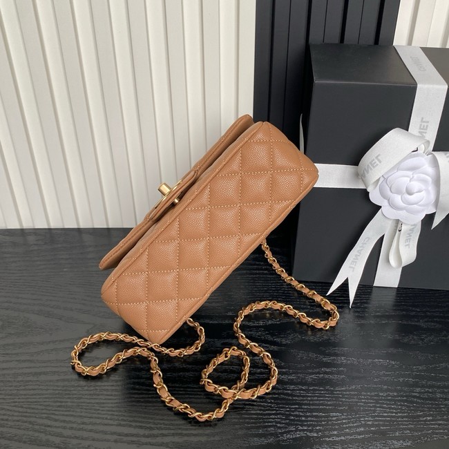 CHANEL Clutch With Chain AS2701 brown&gold Metal