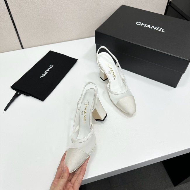 Chanel Slingbacks Mesh & Grosgrain 66937-6