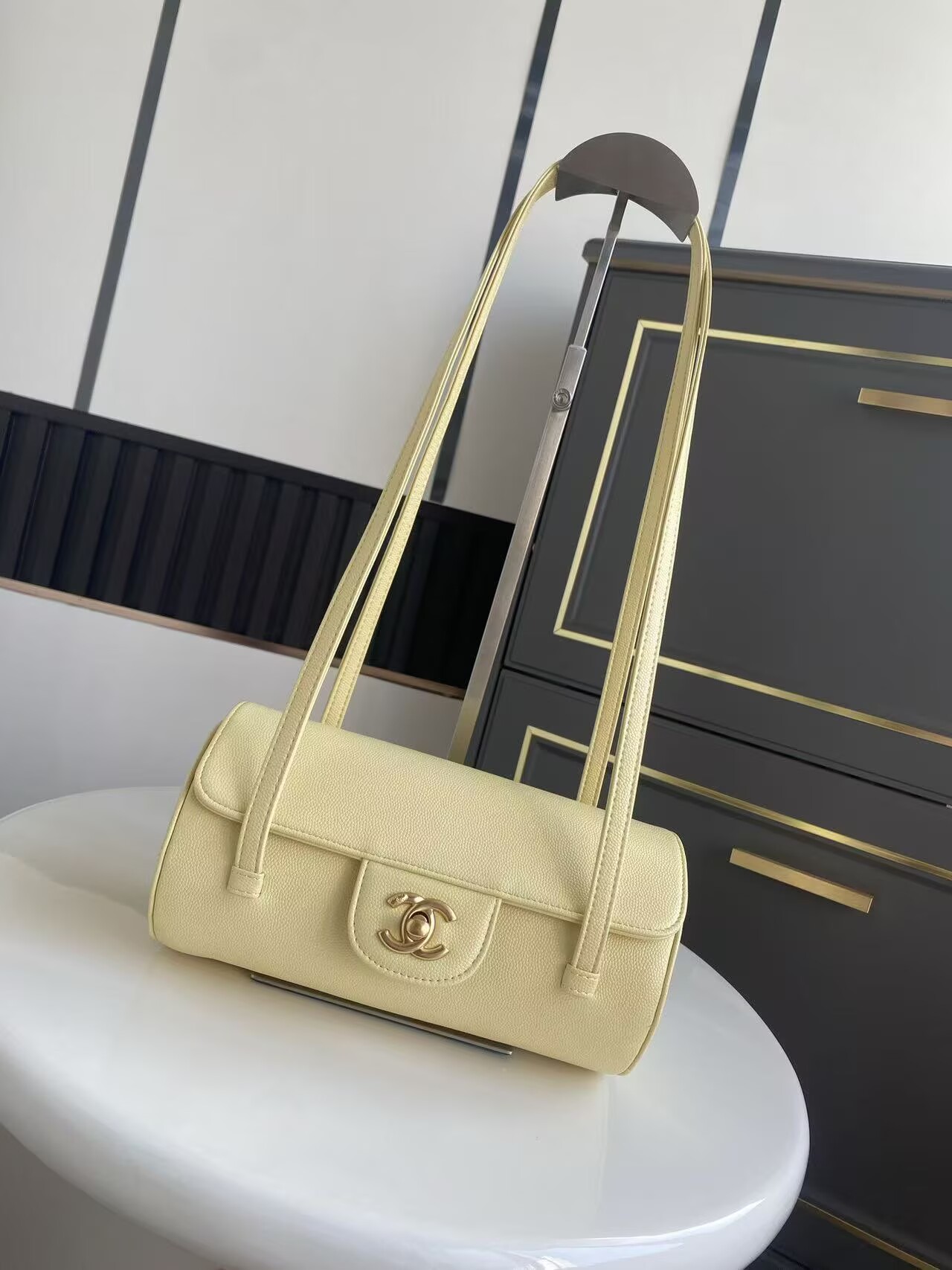 Chanel 26S Preppy Coco Top Handle Bag A53203 Yellow