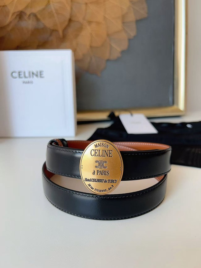 Celine Thin Plate Belt IN 25MM Taurillon Leather B10673-5