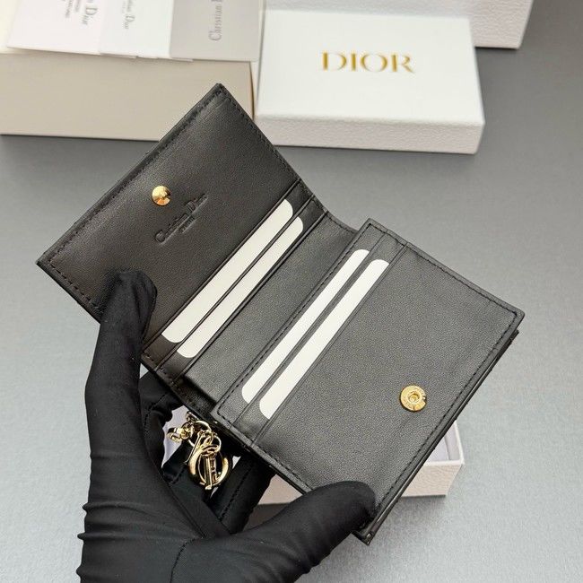LADY DIOR LOTUS WALLET patent leather S0178 black LADY DIOR LOTUS WALLET patent leather S0178 black