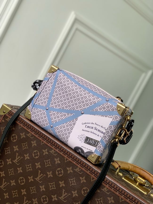 Louis Vuitton Side Trunk MM M28749 Beige&Blue
