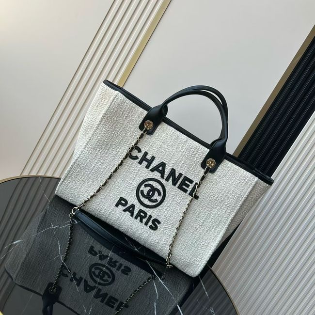 CHANEL Shopping Bag AS3251 white&black CHANEL Shopping Bag AS3251 white&black
