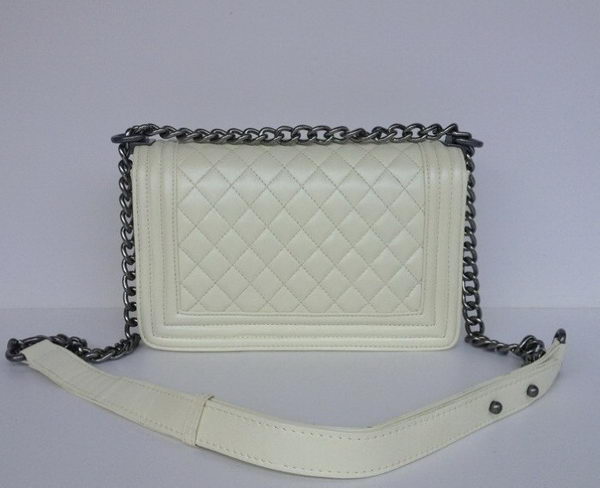 Chanel A67086 Offwhite Le Boy Flap Shoulder Bag Silver Chanel A67086 Offwhite Le Boy Flap Shoulder Bag Silver