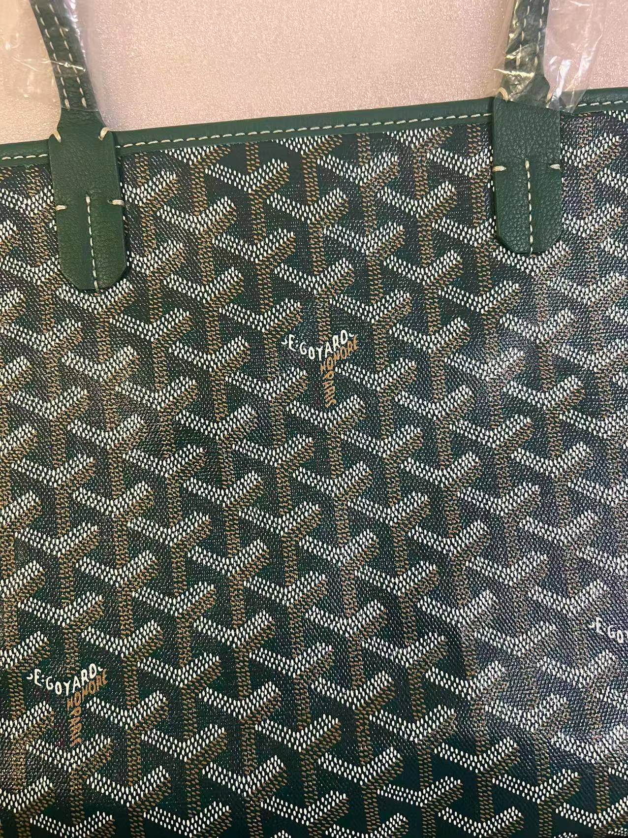 Goyard Calfskin Leather Tote Bag 20218 green Goyard Calfskin Leather Tote Bag 20218 green